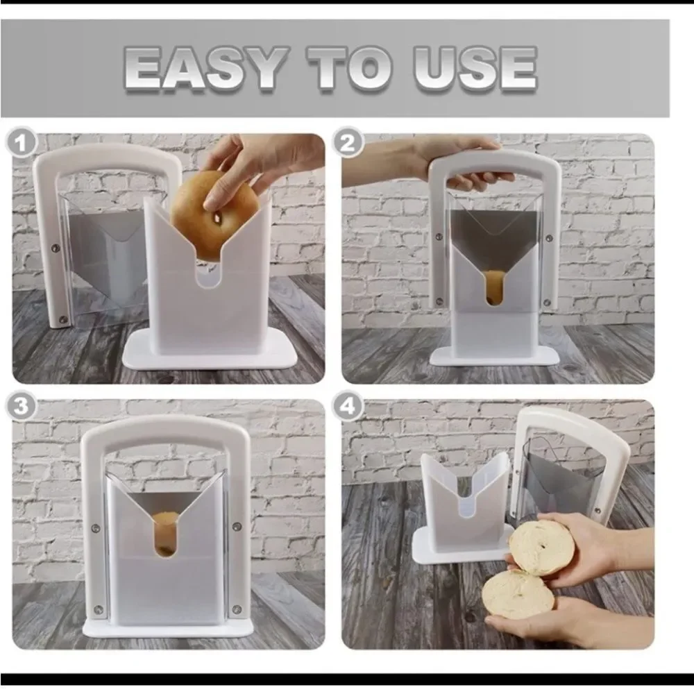 Larien Original Bagel Guillotine Bagel Biter Slicer Commercial Copyright 1996